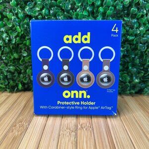 New Onn Protective Holder Carabiner Style Ring For Apple AirTag Easily Attach